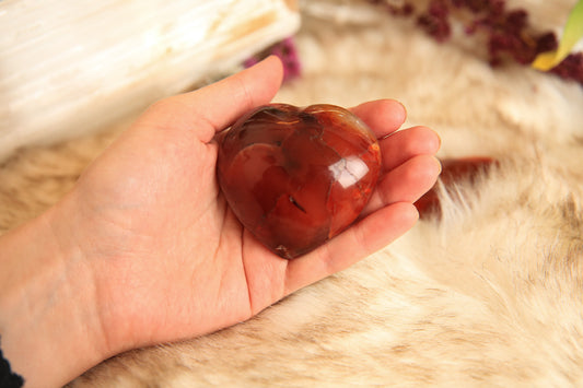 Carnelian Puffy Heart #1