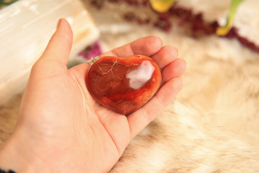 Carnelian Puffy Heart #2